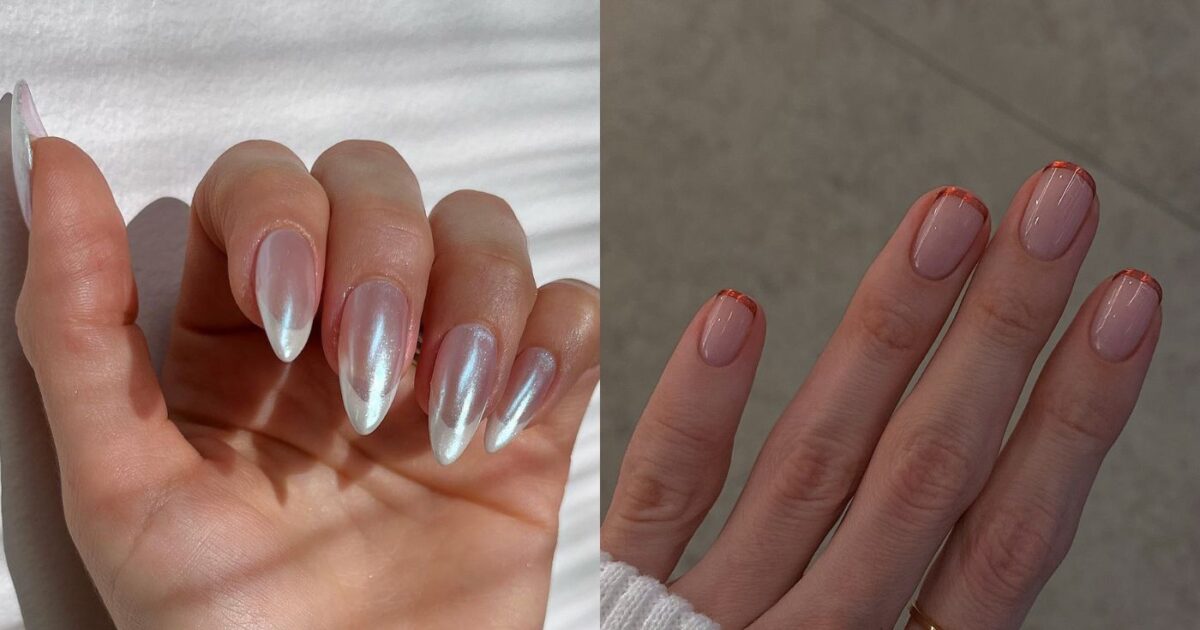 French Manicure με chrome tips: Είναι το κατάλληλο look για να υποδεχτείς την άνοιξη