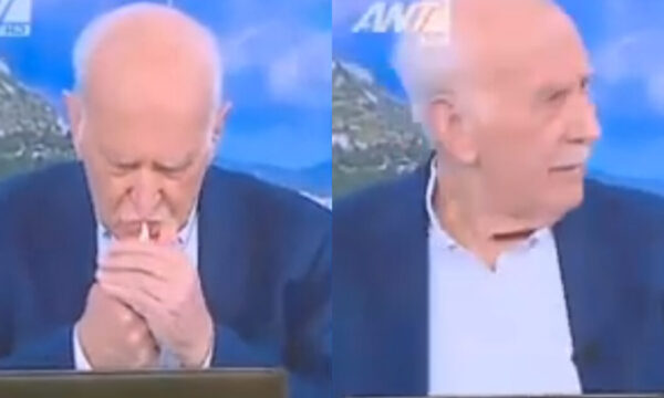 Γιώργος Παπαδάκης: Η στιγμή που «πιάστηκε» να καπνίζει on air – Αμηχανία από τον Γιώργο Γρηγοριάδη