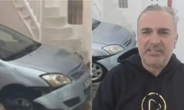 Μύκονος – Ο Πέτρος Νάζος για τη σφοδρή κακοκαιρία: «Πρώτη φορά βλέπω αυτοκίνητο μέσα στα Ματογιάννια»