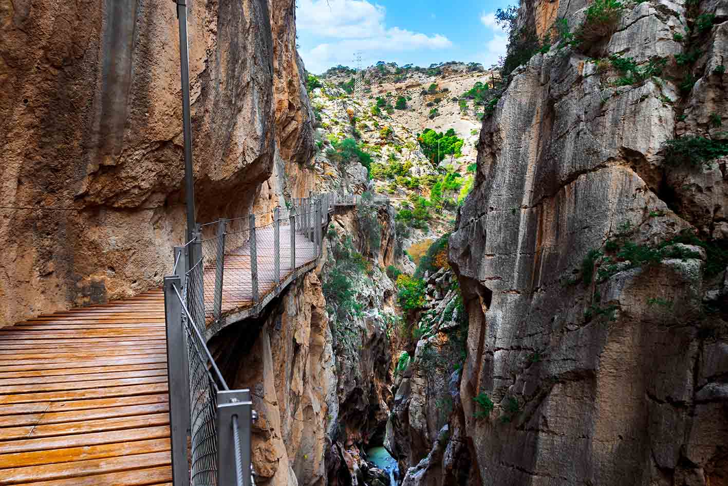 Μονοπάτι πεζοπορίας στο φαράγγι El Chorro, Ardales, Μάλαγα, Ισπανία