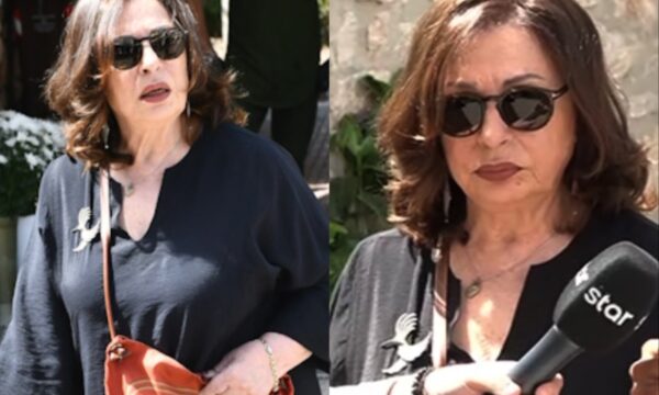 Χάρις Αλεξίου: Λύγισε από συγκίνηση στο τελευταίο αντίο του πρώην συζύγου της, Αχιλλέα Θεοφίλου