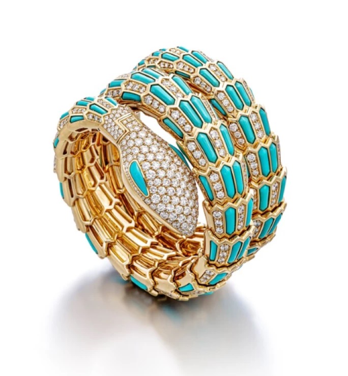 Bvlgari Serpenti Misteriosi Turquoise and Diamond Wristwatch