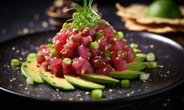 Tuna Tartare με αβοκάντο και σουσάμι