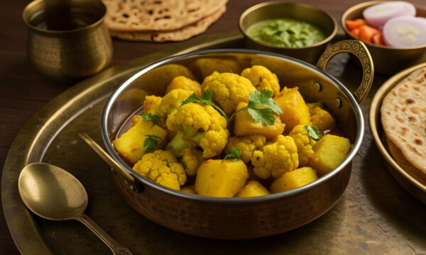 Aloo Gobi (Ινδικό πιάτο με πατάτες και κουνουπίδι)