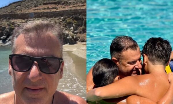 Γιώργος Λιάγκας: Καλοκαιρινές βουτιές στους Παξούς με τους γιους του – Δείτε το βίντεο