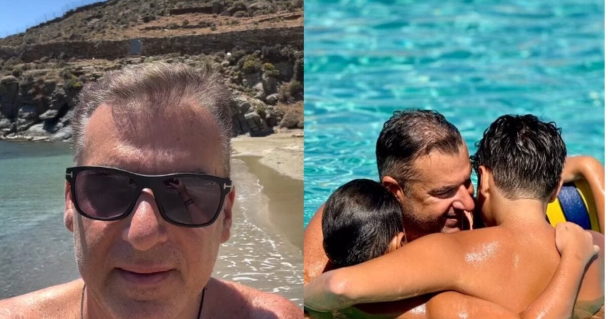 Γιώργος Λιάγκας: Καλοκαιρινές βουτιές στους Παξούς με τους γιους του – Δείτε το βίντεο