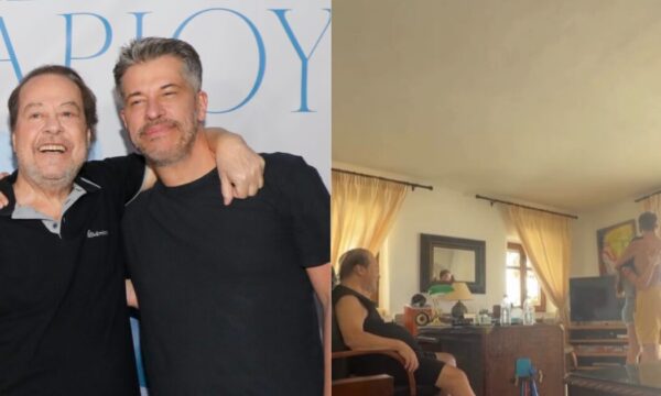 Γιάννης Πάριος: Το συγκινητικό βίντεο από το σπίτι του με τον γιο του, Χάρη Βαρθακούρη, και την εγγονή του