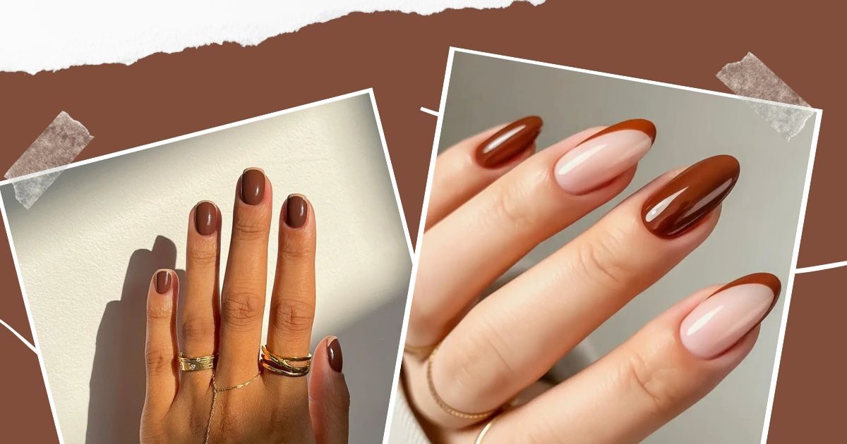 Chestnut nails: Το θερμό χρώμα του κάστανου κοσμεί τα νύχια και είναι εξαιρετικά κομψό