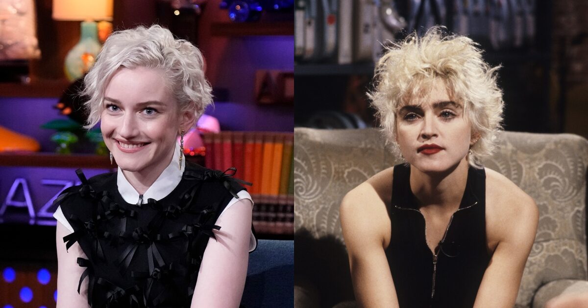 Julia Garner: Πριν την πρεμιέρα της βιογραφικής ταινίας για τη Madonna φωτογραφίζεται και η ομοιότητα είναι εκπληκτική
