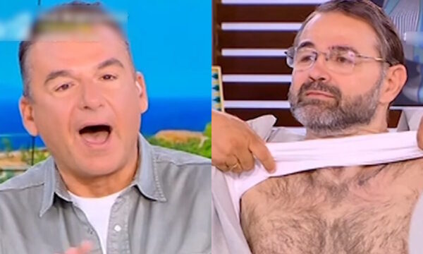 Σταύρος Μπαλάσκας: Έκπληκτοι στο Πρωινό του ΑΝΤ1 με την πράξη του – Σήκωσε τη μπλούζα και αποκάλυψε το… δασύτριχο στέρνο του