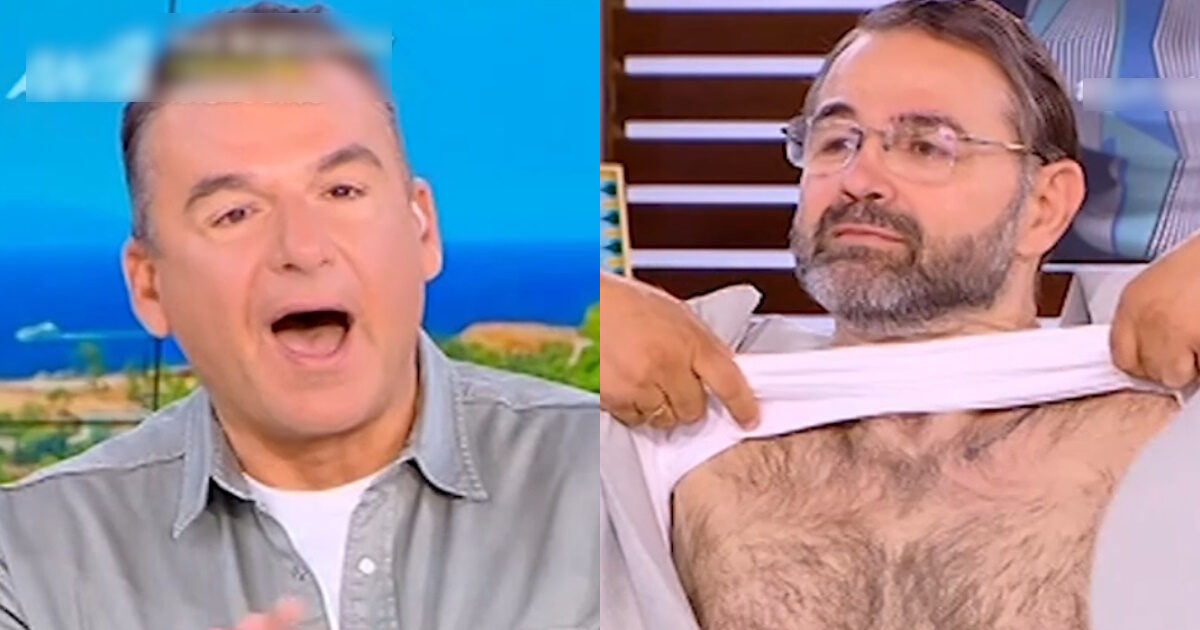 Σταύρος Μπαλάσκας: Έκπληκτοι στο Πρωινό του ΑΝΤ1 με την πράξη του – Σήκωσε τη μπλούζα και αποκάλυψε το… δασύτριχο στέρνο του