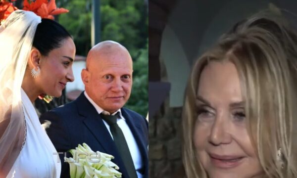 Αγάπη Πολίτη: Συγκινημένη στη γαμήλια τελετή του γιου της, Παύλου Βαρδινογιάννη