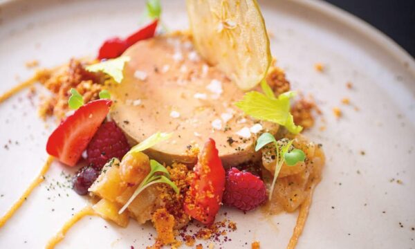 Foie gras με καραμελωμένα μήλα