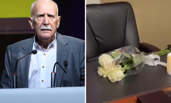Συγκίνηση στον ΑΝΤ1 – Τα λευκά τριαντάφυλλα και το κερί που καίει στο γραφείο του Γιώργου Παπαδάκη