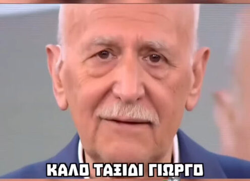 Κατερίνα Γερονικολού: Κομψή σε λευκό με μαύρες μπότες στη θεατρική βραδιά με τον Γιάννη Τσιμιτσέλη