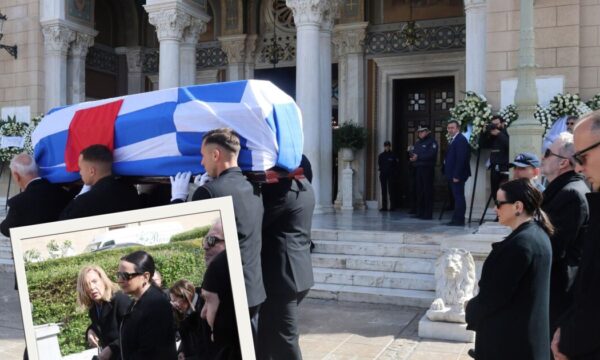 Αποχαιρετισμός Ελένης Γλύκατζη – Αρβελέρ: Συγκλονισμένη η κόρη της, Μαρί Ελέν στο ύστατο αντίο – Εικόνες
