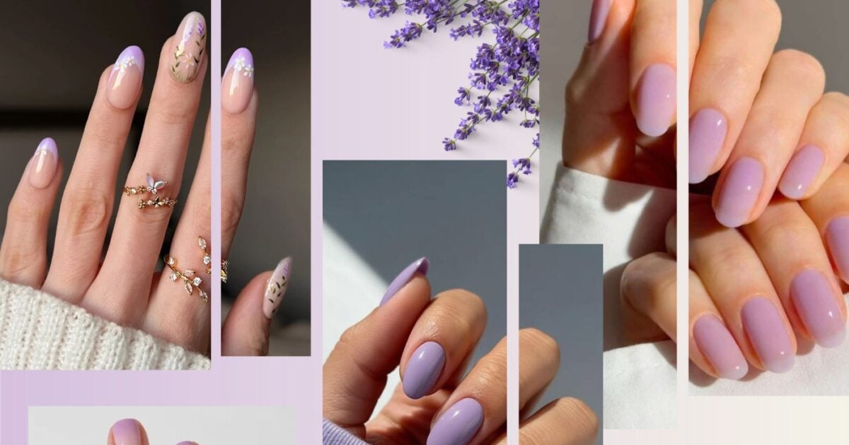 Lavender milk nails: Το ιδανικό ανοιξιάτικο παστέλ μοβ μανικιούρ