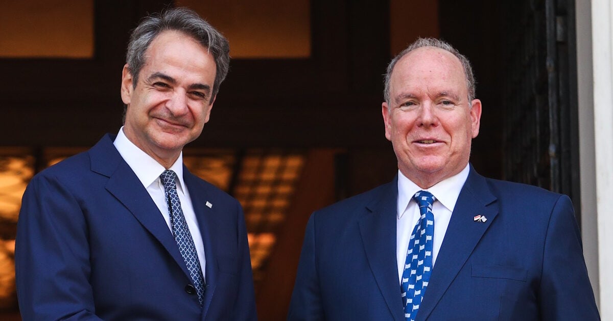 Ο πρίγκιπας Αλβέρτος βρέθηκε με τον Κυριάκο Μητσοτάκη στο Μέγαρο Μαξίμου