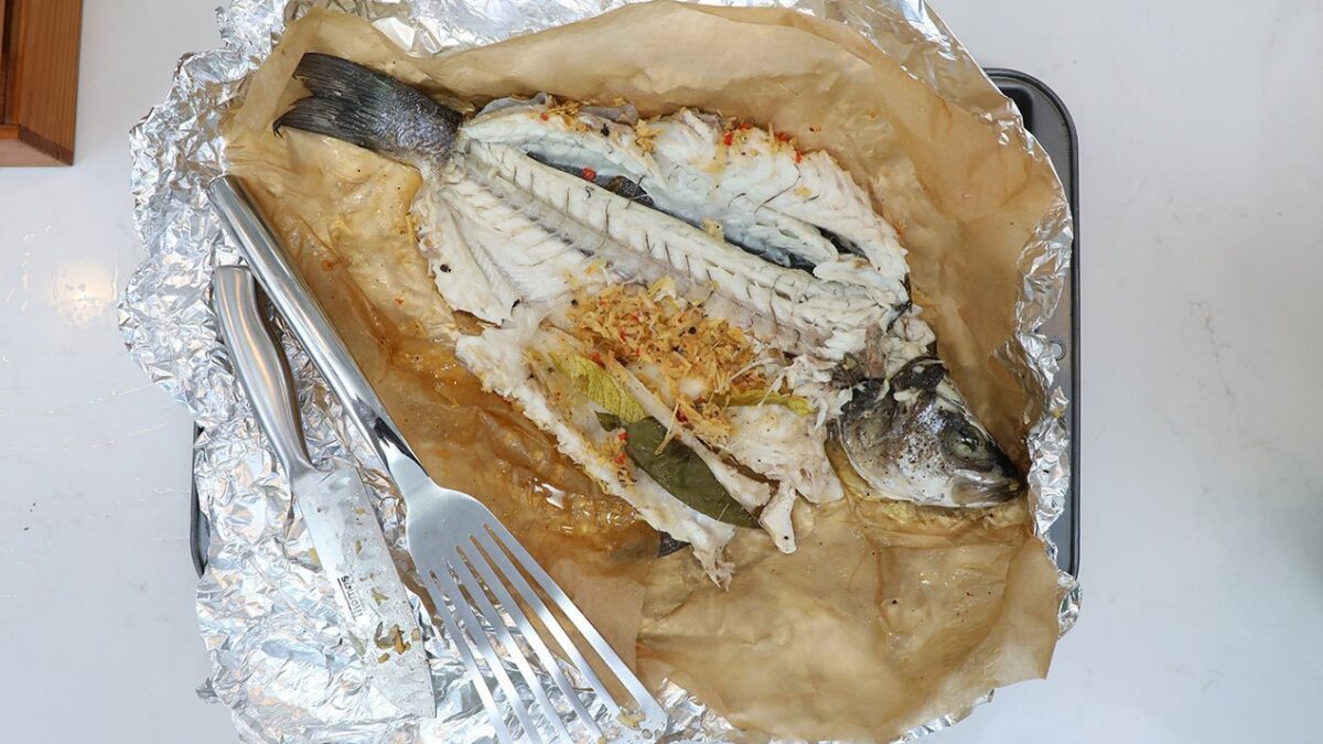 Ψητό λαβράκι στον φούρνο