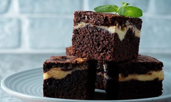 Brownie με κρέμα τυριού