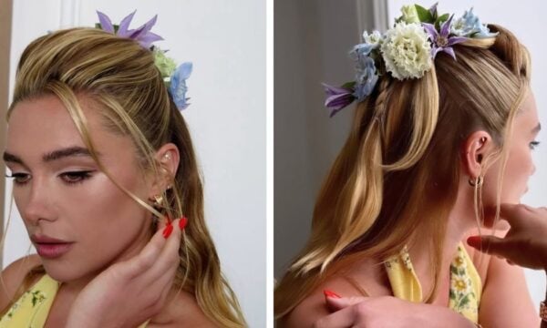 Λουλούδια στα μαλλιά; Η Florence Pugh σου αποκαλύπτει πώς να τα φορέσεις ρομαντικά