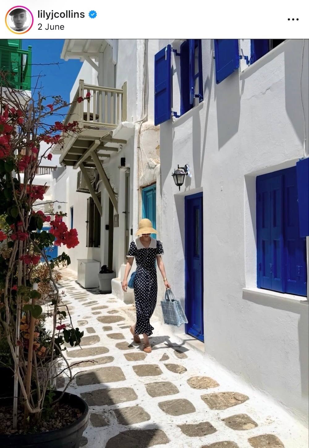 Lily Collins: Άρωμα Ελλάδας στο Instagram