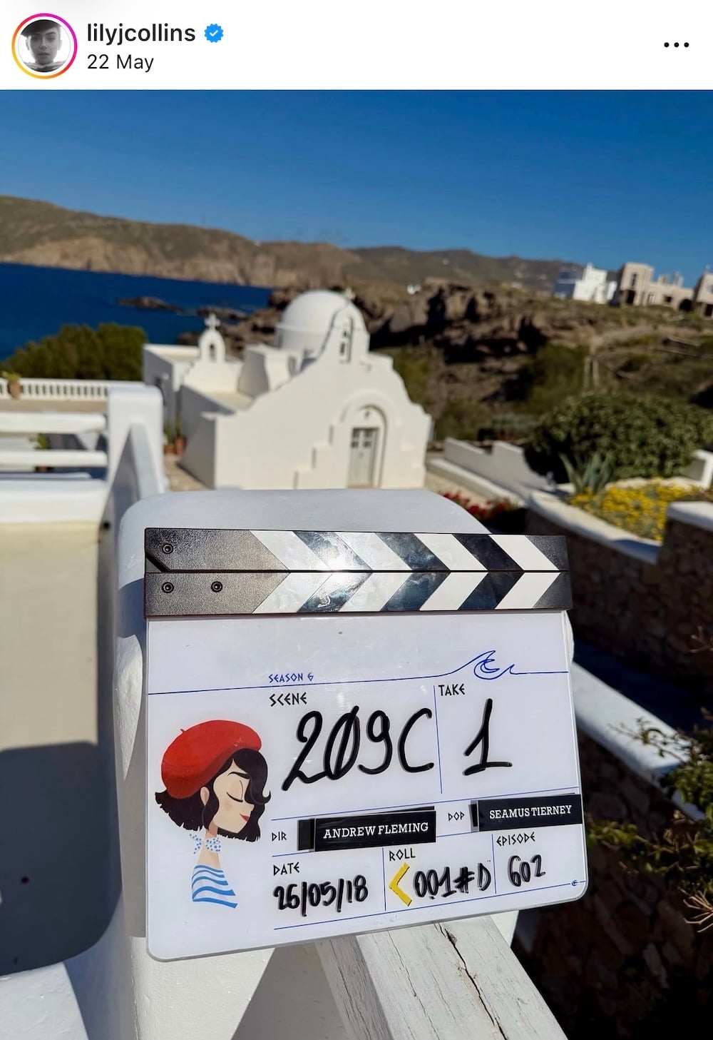 Lily Collins: Άρωμα Ελλάδας στο Instagram