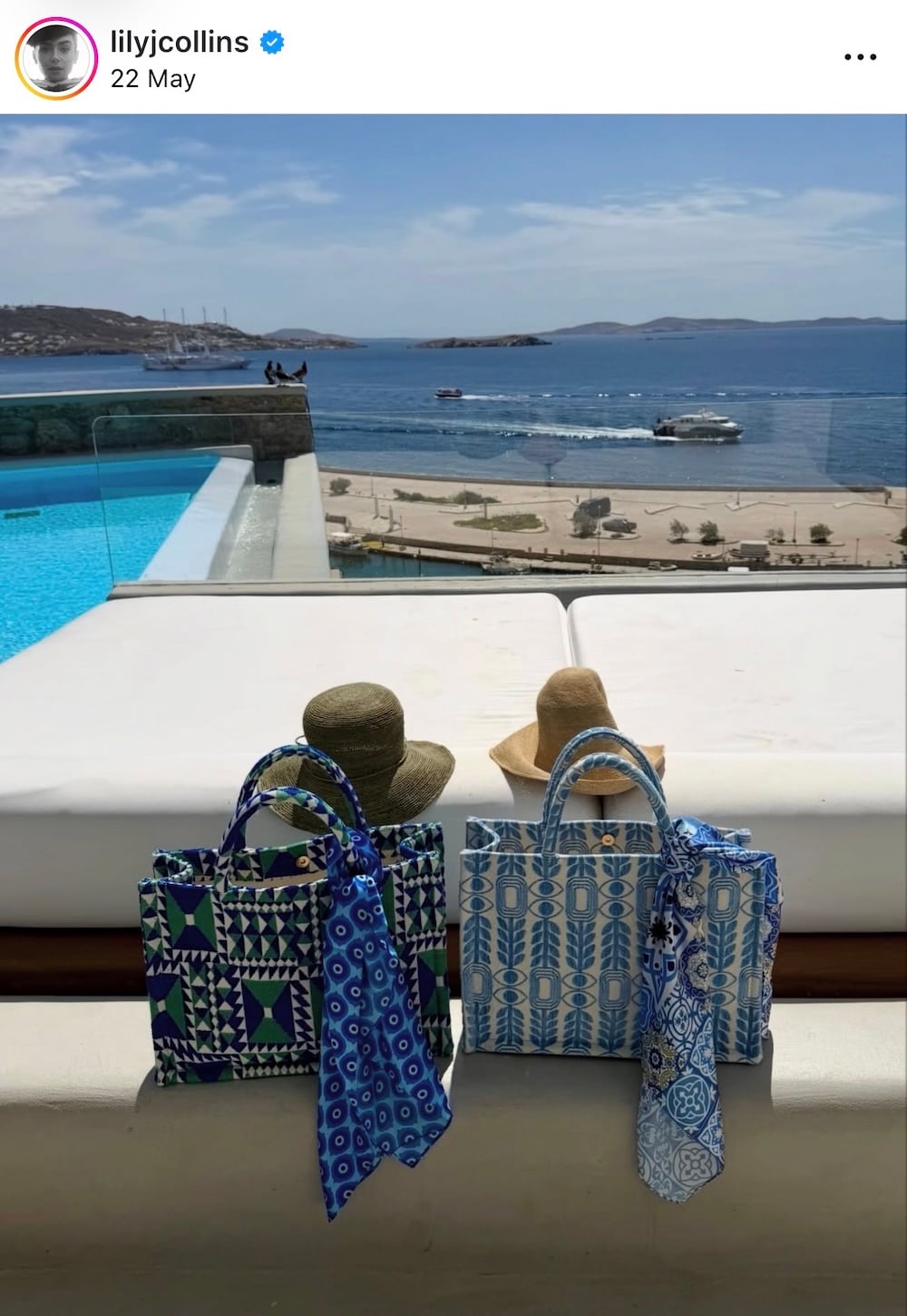 Lily Collins: Άρωμα Ελλάδας στο Instagram