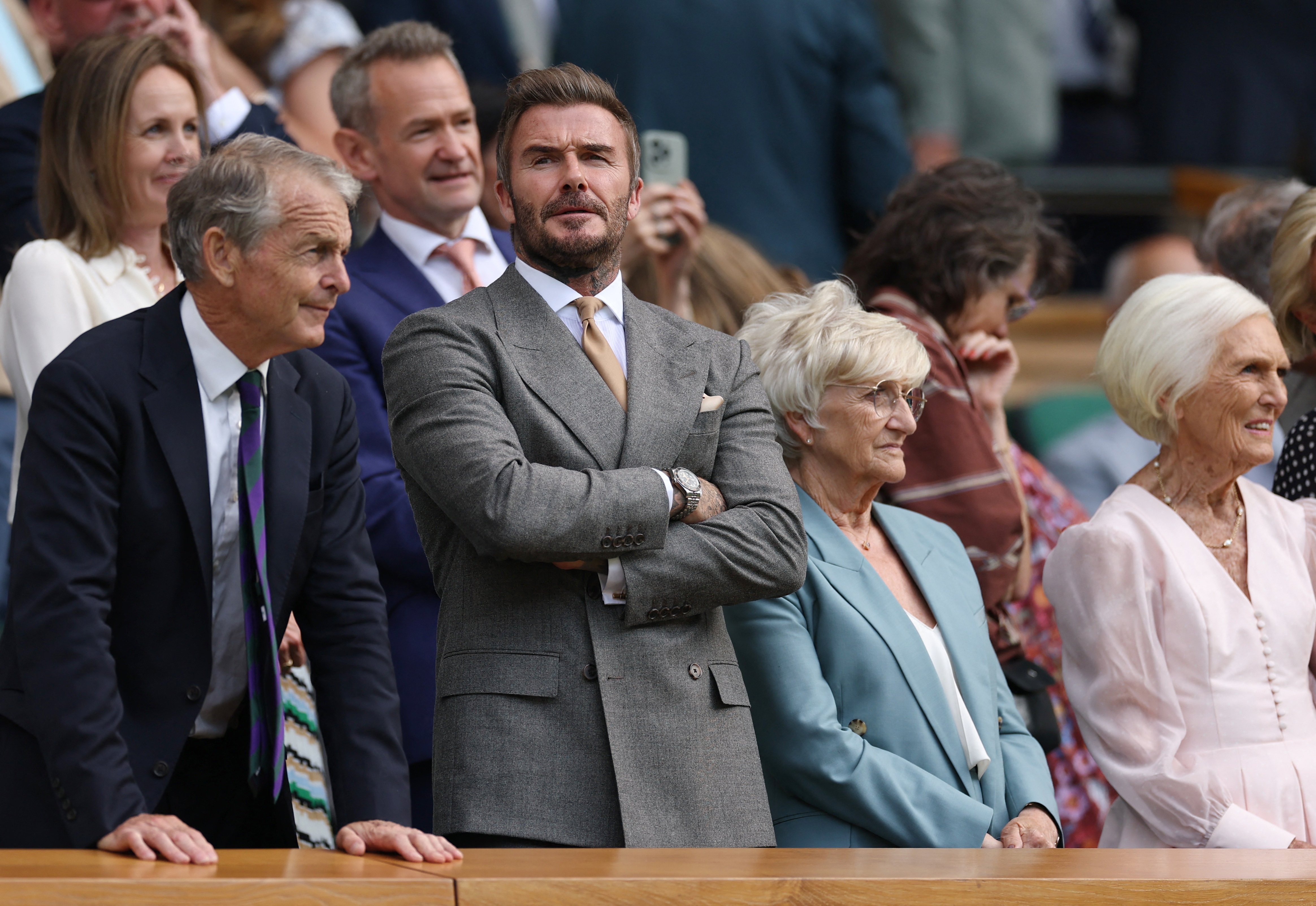 David Beckham: Βρέθηκε με τη μητέρα του στο Βασιλικό Θεωρείο του Wimbledon