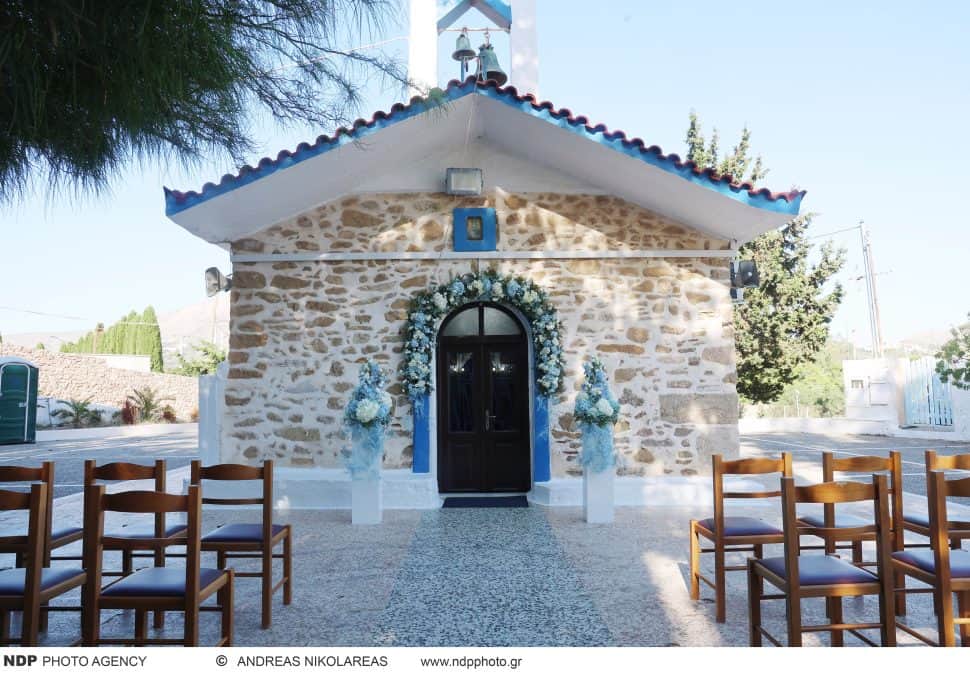 Πατούλης-Κοιλού: Βάφτισαν τον 1,5 ετών γιο τους με λάδι από τον Αρχιεπίσκοπο Αμερικής (φωτογραφίες)