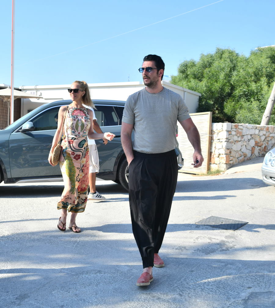 Ντορέττα Παπαδημητρίου και Γιώργος Γεροντιδάκης στο prewedding party Οικκονομάκου Τσερέλα