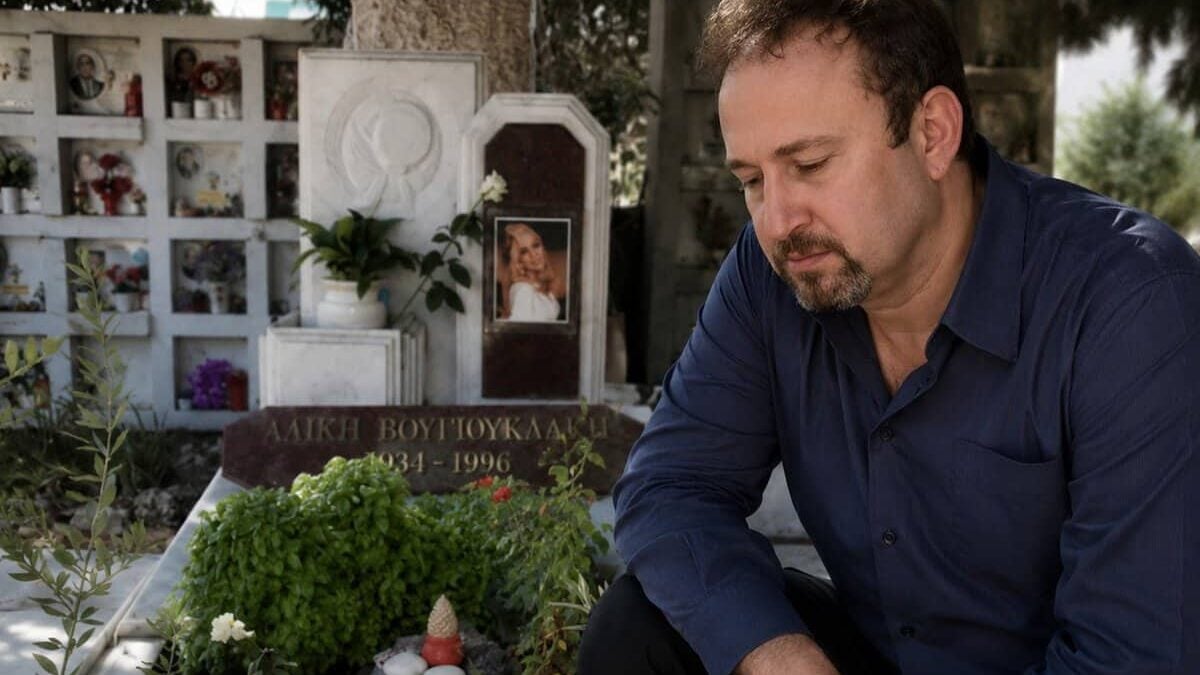 Γιάννης Παπαμιχαήλ στο μνήμα της Βουγιουκλάκη μία ημέρα μετά το μνημόσυνο: «Για άλλη μια χρονιά ήρθα κοντά σου…»