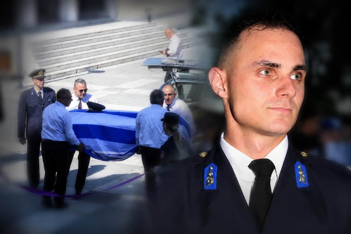 Κωνσταντίνος Λαιμοδέτης: Θρήνος στην κηδεία του 27χρονου πυροσβέστη στο Αγρίνιο, με τιμές ήρωα το τελευταίο αντίο (φωτο)