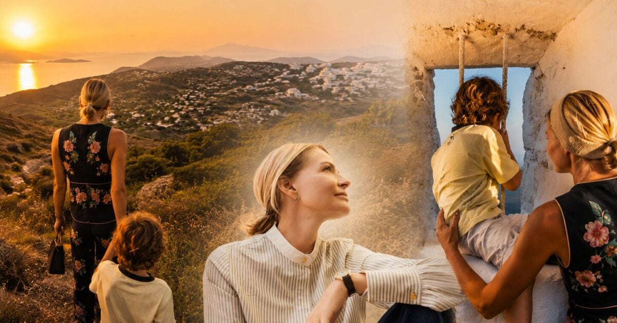 Τζένη Μπαλατσινού: Φωτογραφίες με τον γιο της, Παναγιώτη – Αντώνιο στην Πάτμο και το μήνυμα για τις οικογενειακές παραδόσεις