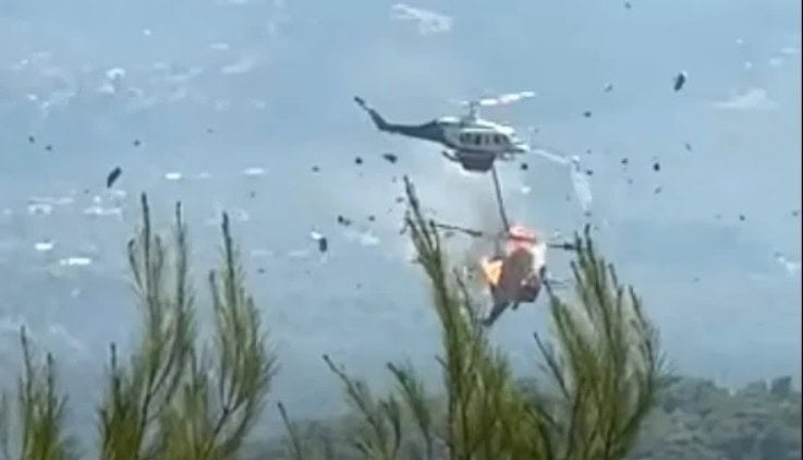 Σύγκρουση ελικοπτέρων στην Ψάθα: Επιχειρούσαν στη φωτιά στα Μέγαρα, νεκροί οι χειριστές (βίντεο)