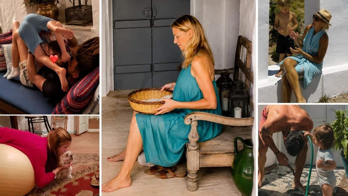 Η οικογένεια της Τζένης Μπαλατσινού στην Πάτμο: Παιδιά, εγγόνια, γαμπροί, σύζυγοι, όλοι μαζί (φωτογραφίες)