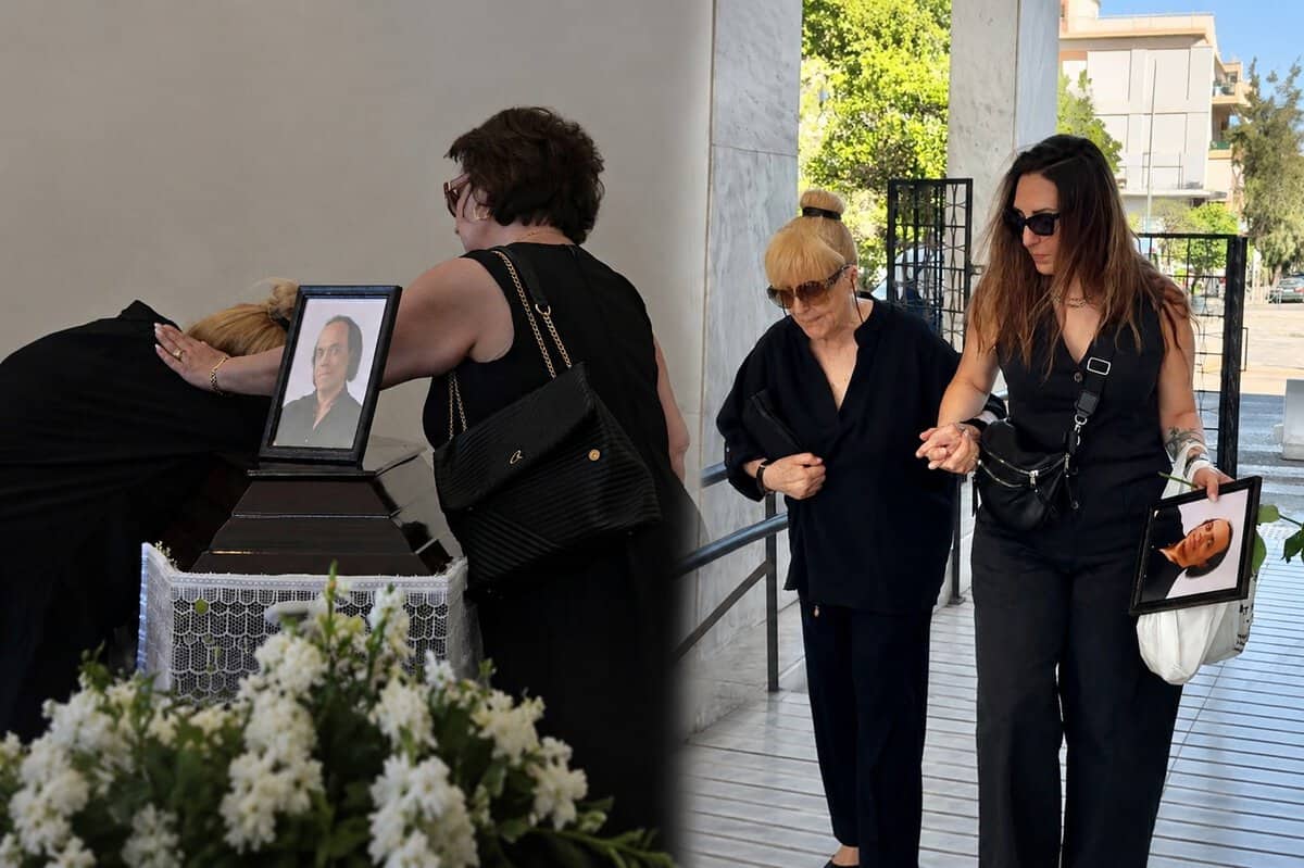 Λάκης Χαλκιάς: Η σύζυγός του κατέρρευσε πάνω στο φέρετρο στο τελευταίο αντίο