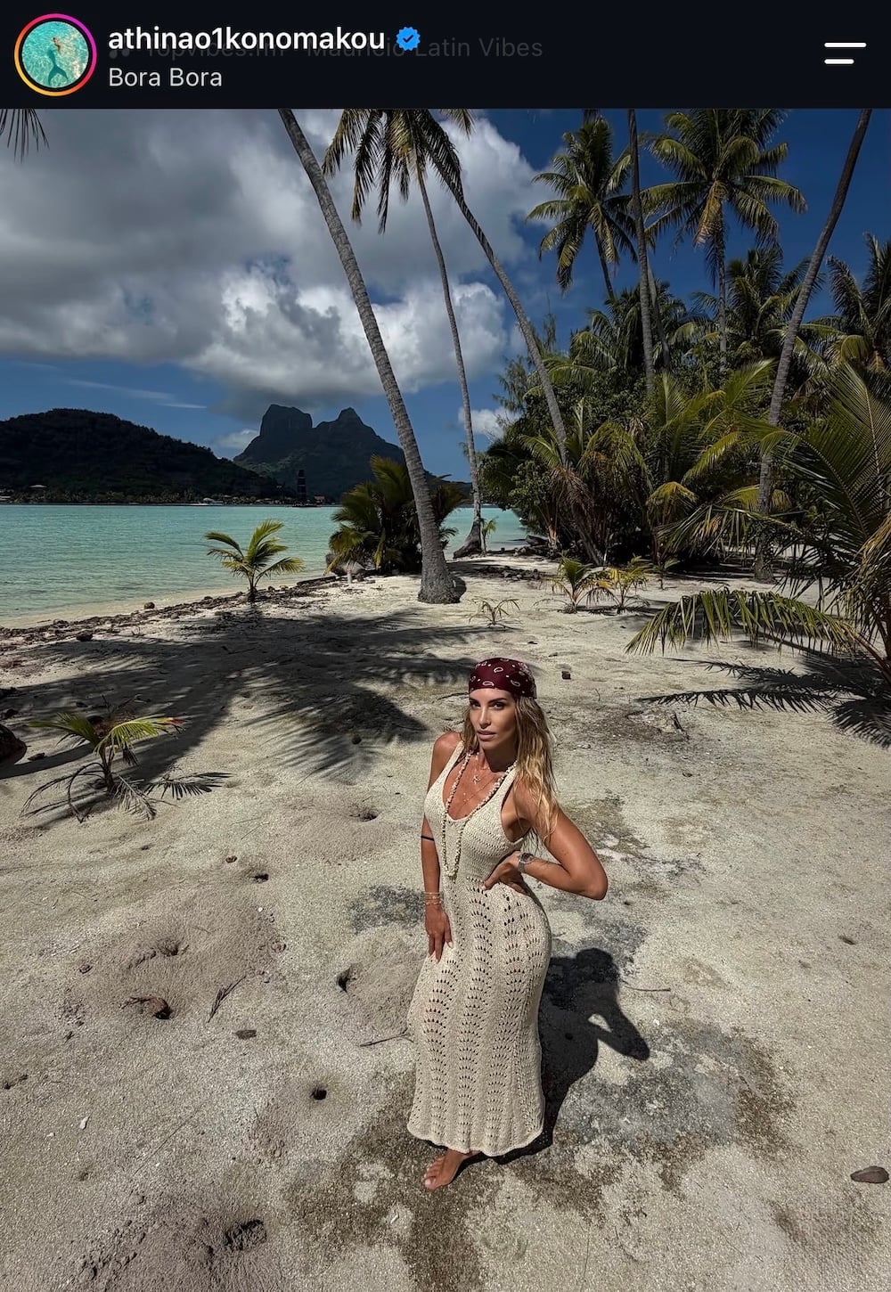 Αθηνά Οικονομάκου: Το crochet φόρεμα και η Bottega της Bora Bora
