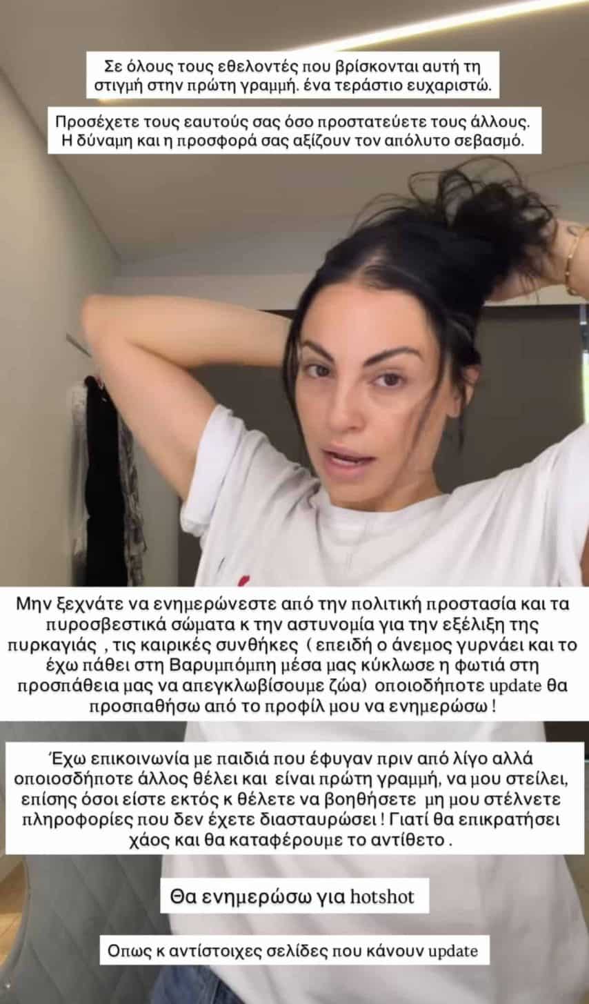 Δήμητρα Αλεξανδράκη: Η φωτιά μας κύκλωσε στην προσπάθειά μας να…