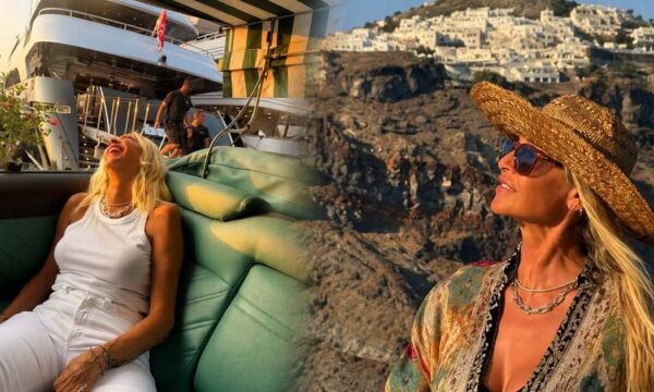 Άννα Βίσση: Σκάφος, χλιδή και Κούστας στις διακοπές της με φωτογραφίες