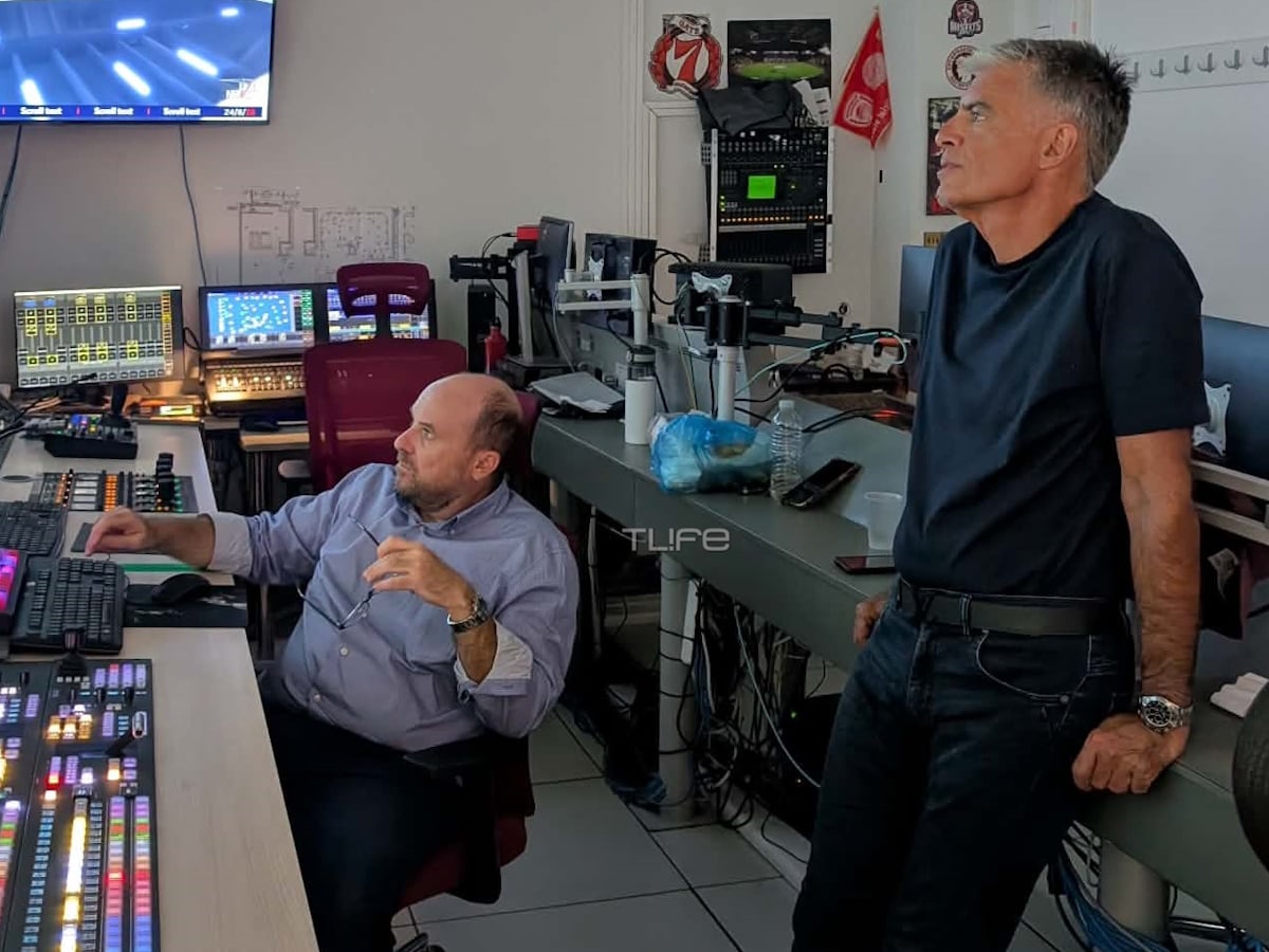 Νίκος Ευαγγελάτος: Backstage φωτογραφίες λίγο πριν την πρεμιέρα του Live News