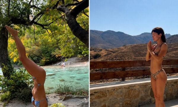 Κλέλια Ανδριολάτου έκανε γιόγκα με το μαγιό της στον Αχέροντα