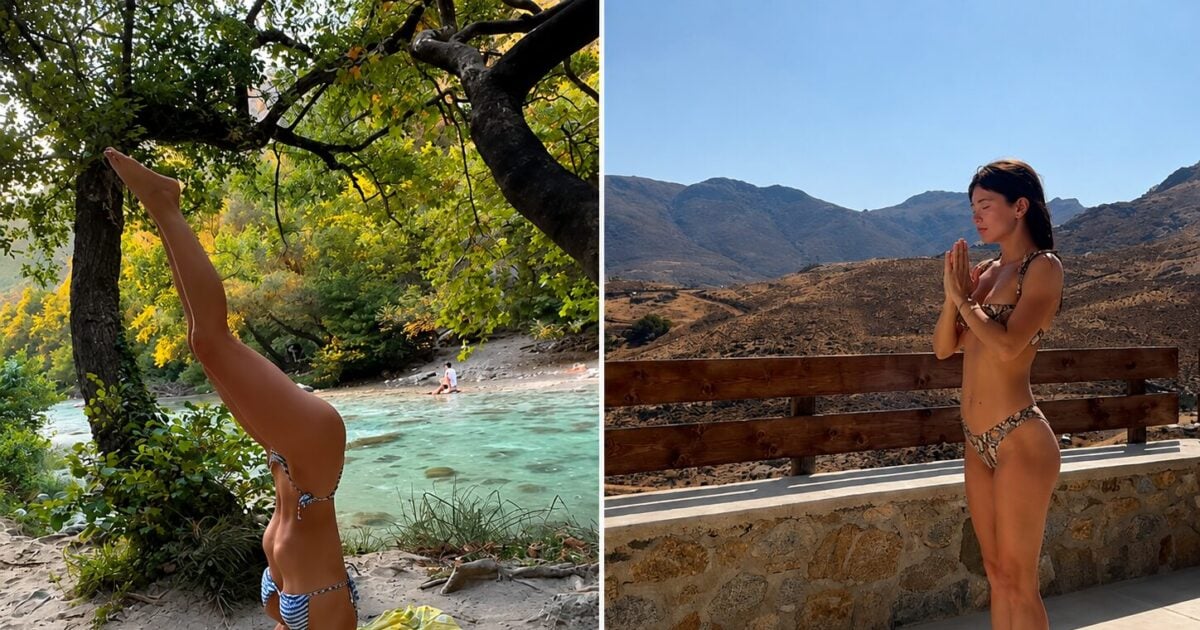 Κλέλια Ανδριολάτου έκανε γιόγκα με το μαγιό της στον Αχέροντα