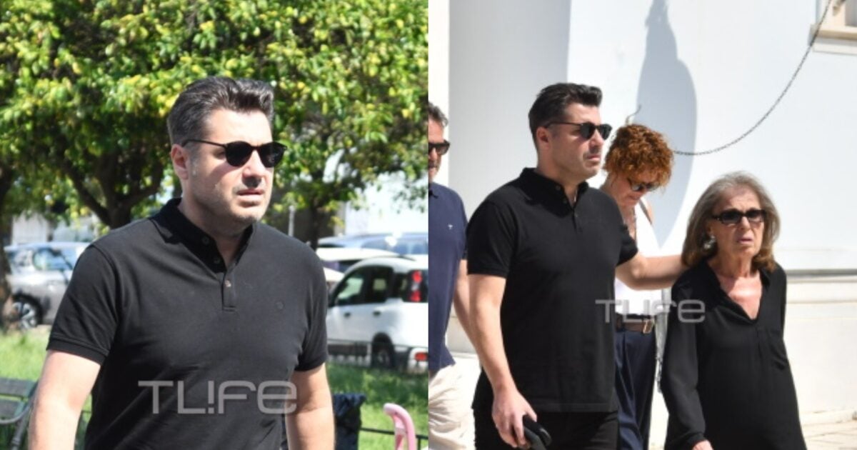 Λάμπρος Κωνσταντάρας: Στο ετήσιο μνημόσυνο του πατέρα του, Δημήτρη Κωνσταντάρα, δεν έφυγε στιγμή από το πλευρό της μητέρας του