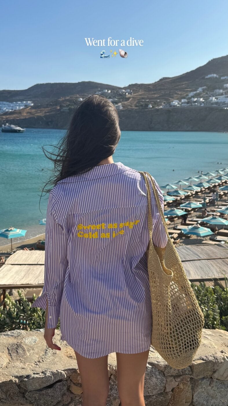 Μελίνα Νικολαΐδη: Φωτογραφίες και βίντεο από τη μίνι καλοκαιρινή εξόρμηση στη Μύκονο