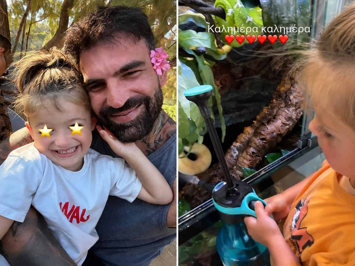 Δημήτρης Αλεξάνδρου: Ο μικρός Πάρης περιποιείται τα φίδια του σπιτιού – Το βίντεο που ξεσήκωσε αντιδράσεις