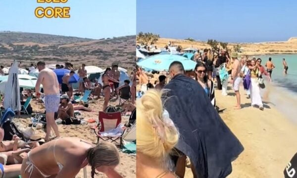 Κουφονήσια: Βίντεο από την ασφυκτικά γεμάτη παραλία Πορί