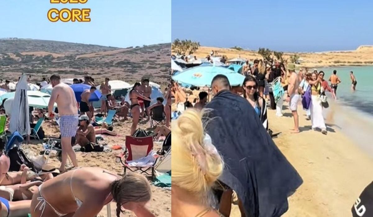 Κουφονήσια: Βίντεο από την ασφυκτικά γεμάτη παραλία Πορί
