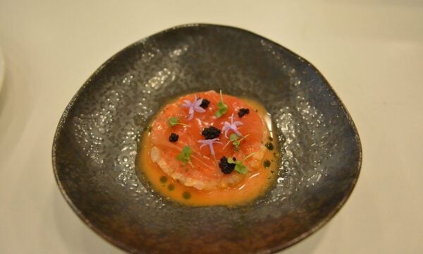 Seabass Ceviche με υφές καρπουζιού