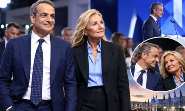 Μαρέβα Γκραμπόφσκι: Στο πλευρό του Κυριάκου Μητσοτάκη στη ΔΕΘ με μαύρο κοστούμι (φωτογραφίες)